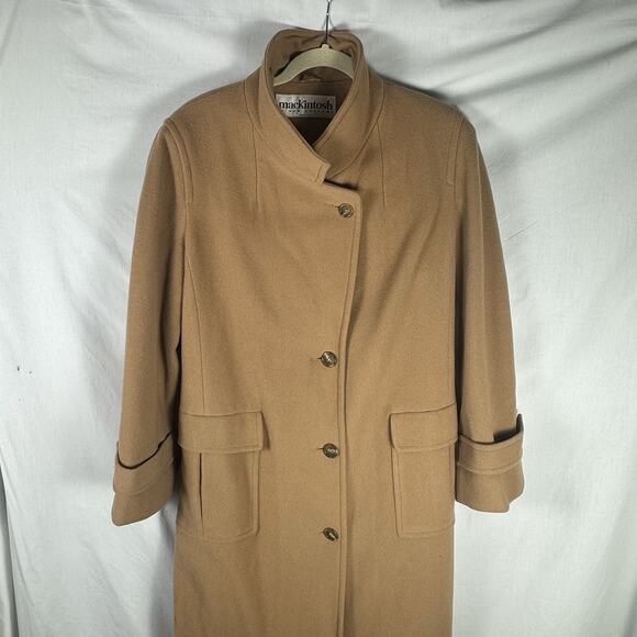 Macintosh New England 100% Wool Vintage Camel Dress Coat, Sz 10, Academia - Picture 2 of 16